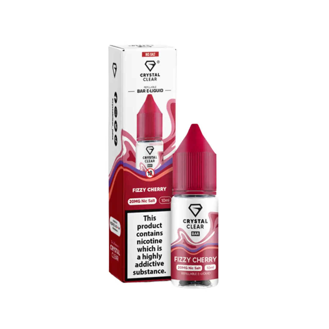 Crystal Clear Fizzy Cherry 10ml Nic Salt E-liquid