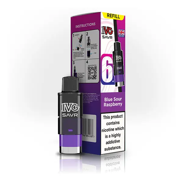 IVG SAVR Blue Sour Raspberry Refill Pods