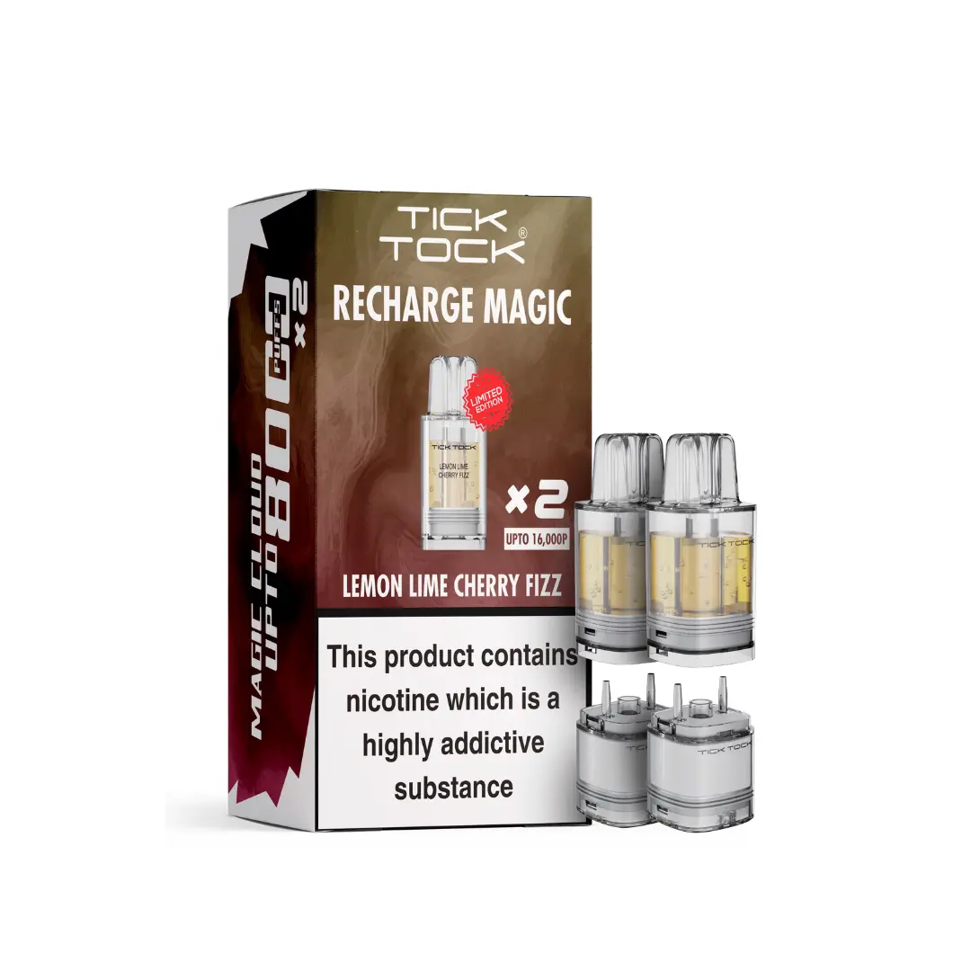 Tick Tock Magic 8000 Lemon Lime Cherry Fizz Refill Pods